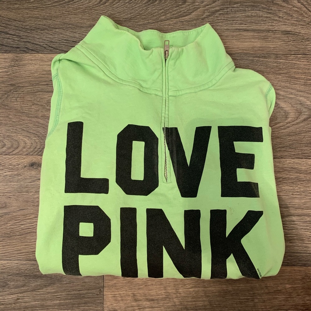 Pink quarter zip